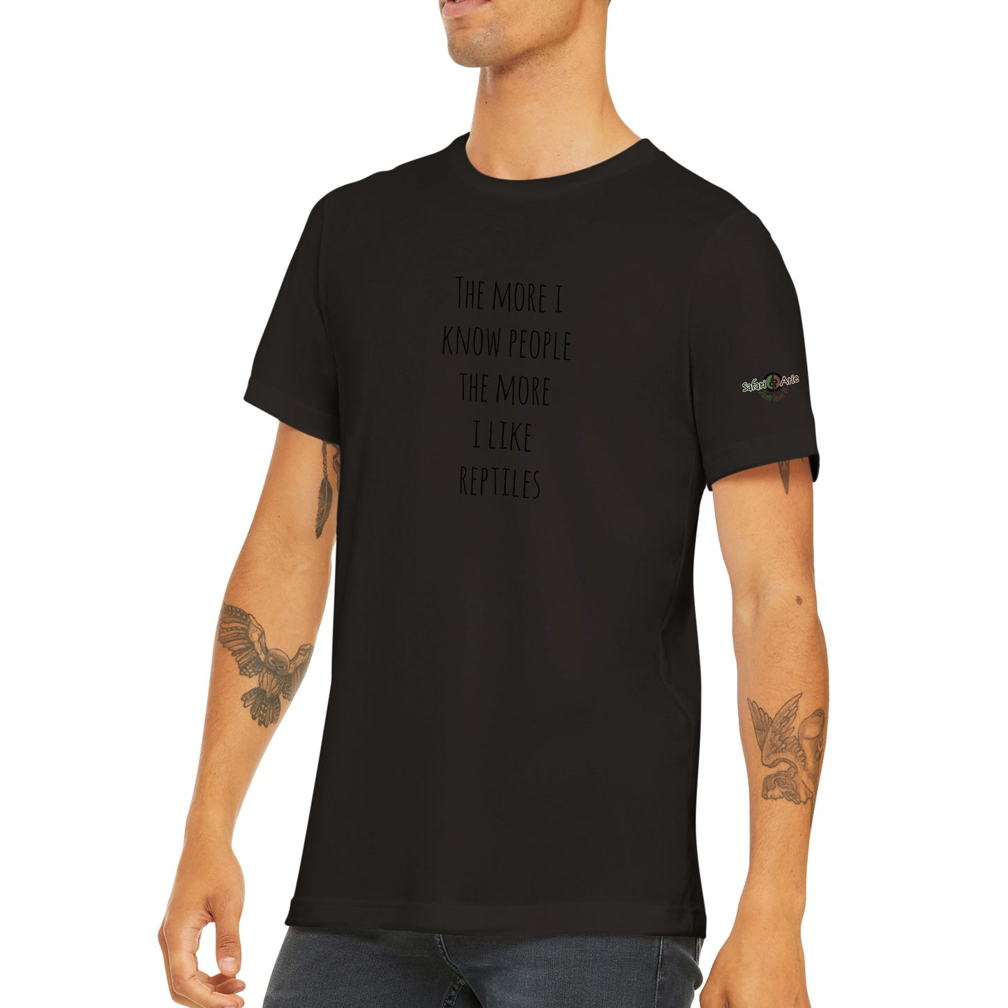 The more I know people the more I like reptiles unisex t-shirt