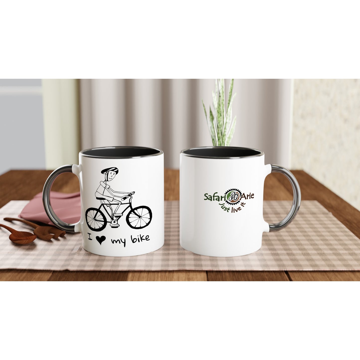 I love my bike ceramic mug - mens