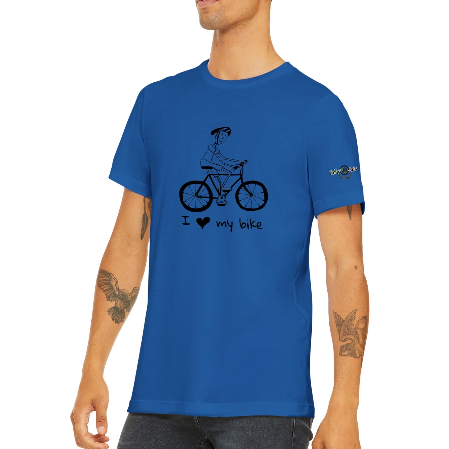 I love my bike mens cartoon t-shirt