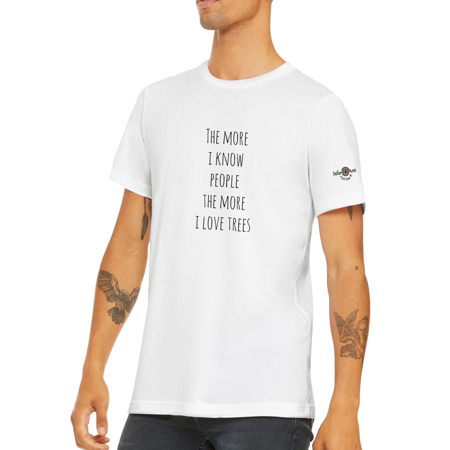 The more I know people the more I love trees unisex t-shirt
