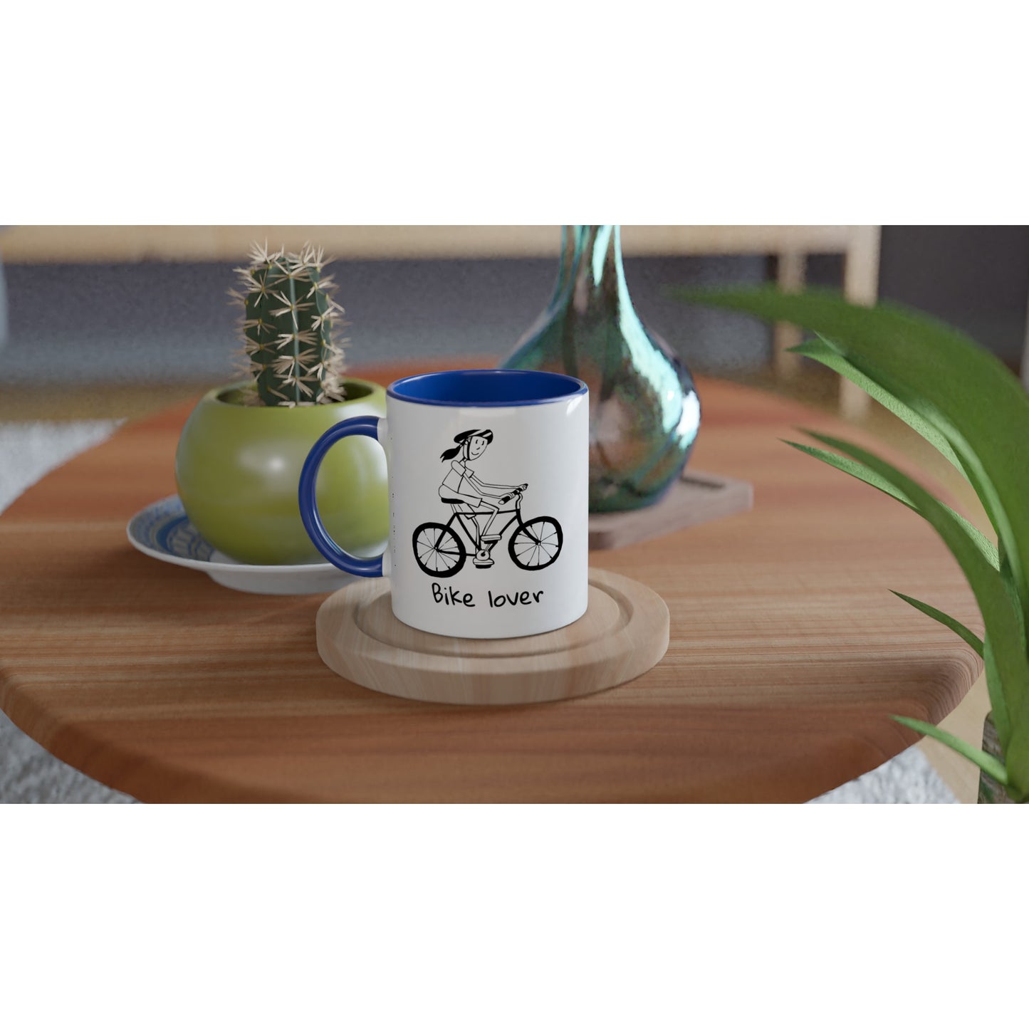 Bike lover ceramic mug - womans