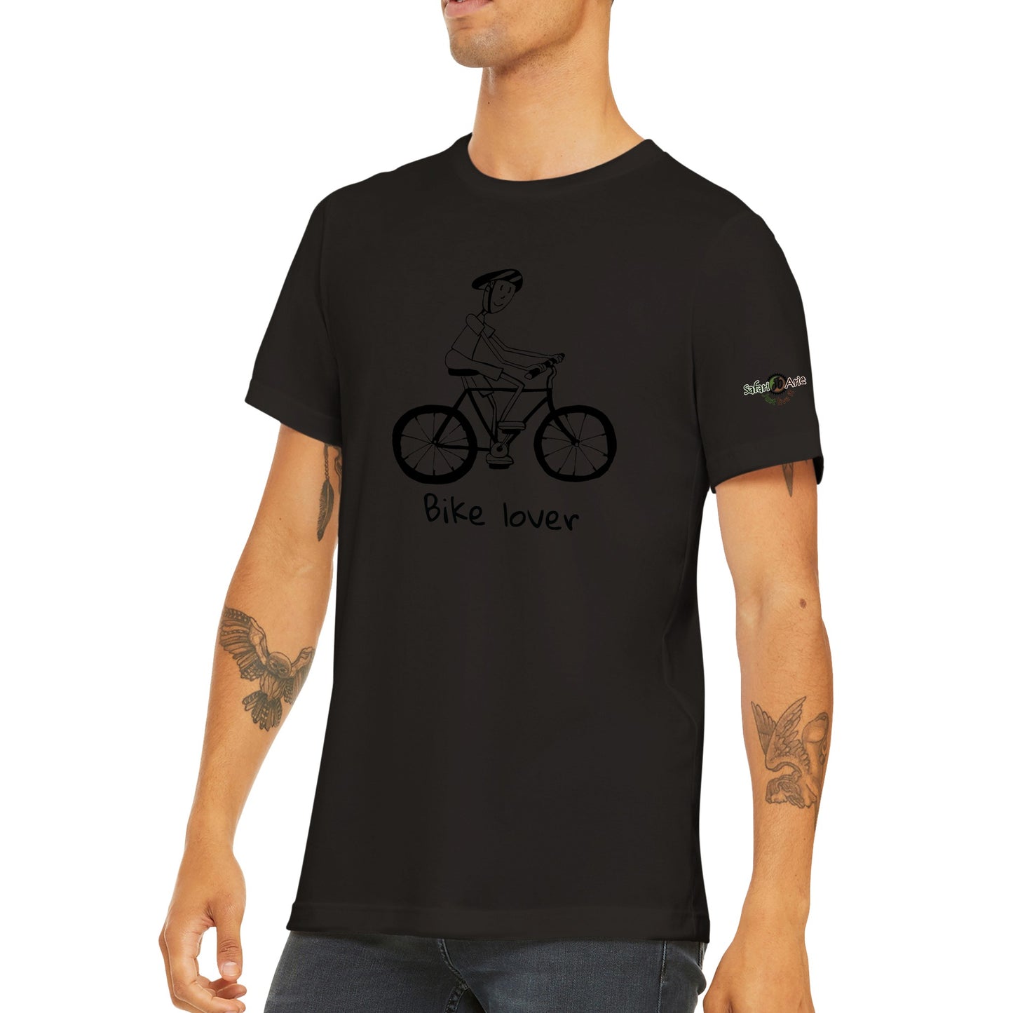 Bike lover mens cartoon t-shirt