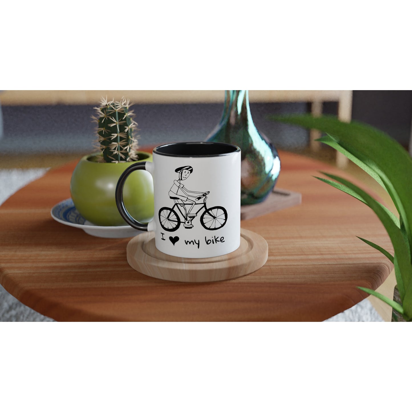 I love my bike ceramic mug - mens